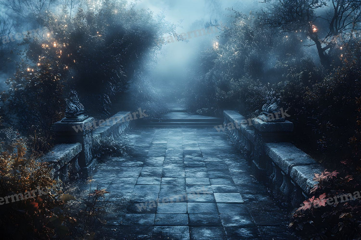 Spooky Forest digital photo backdrop for photo editing, preview 53