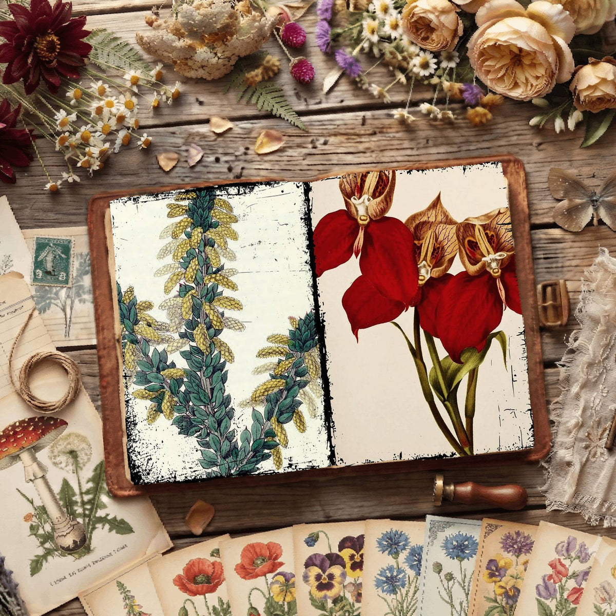 Botanical Illustrations Digital Papers