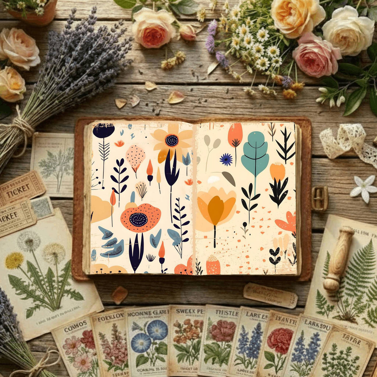 Floral Digital Papers