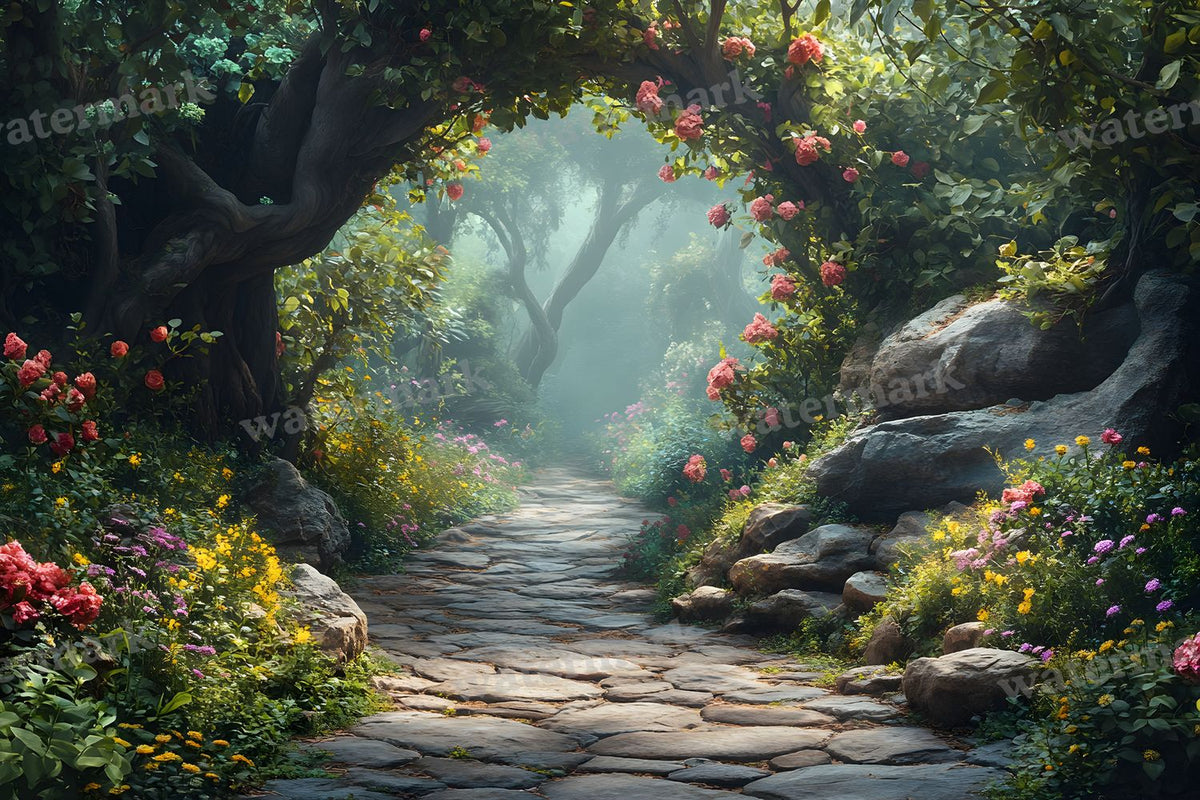 Mystic Fairy Forest digital photo backdrop for photo editing, preview 53