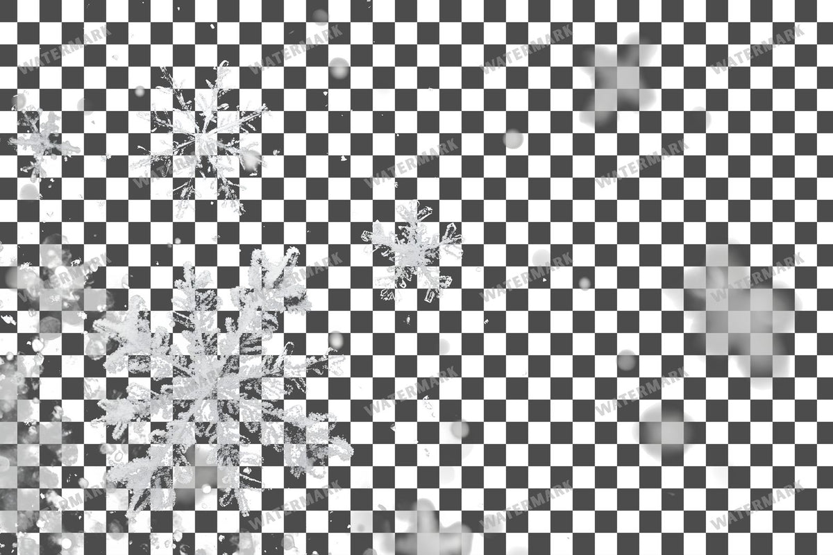 Snowflake Flurry Overlay Swirling Flakes