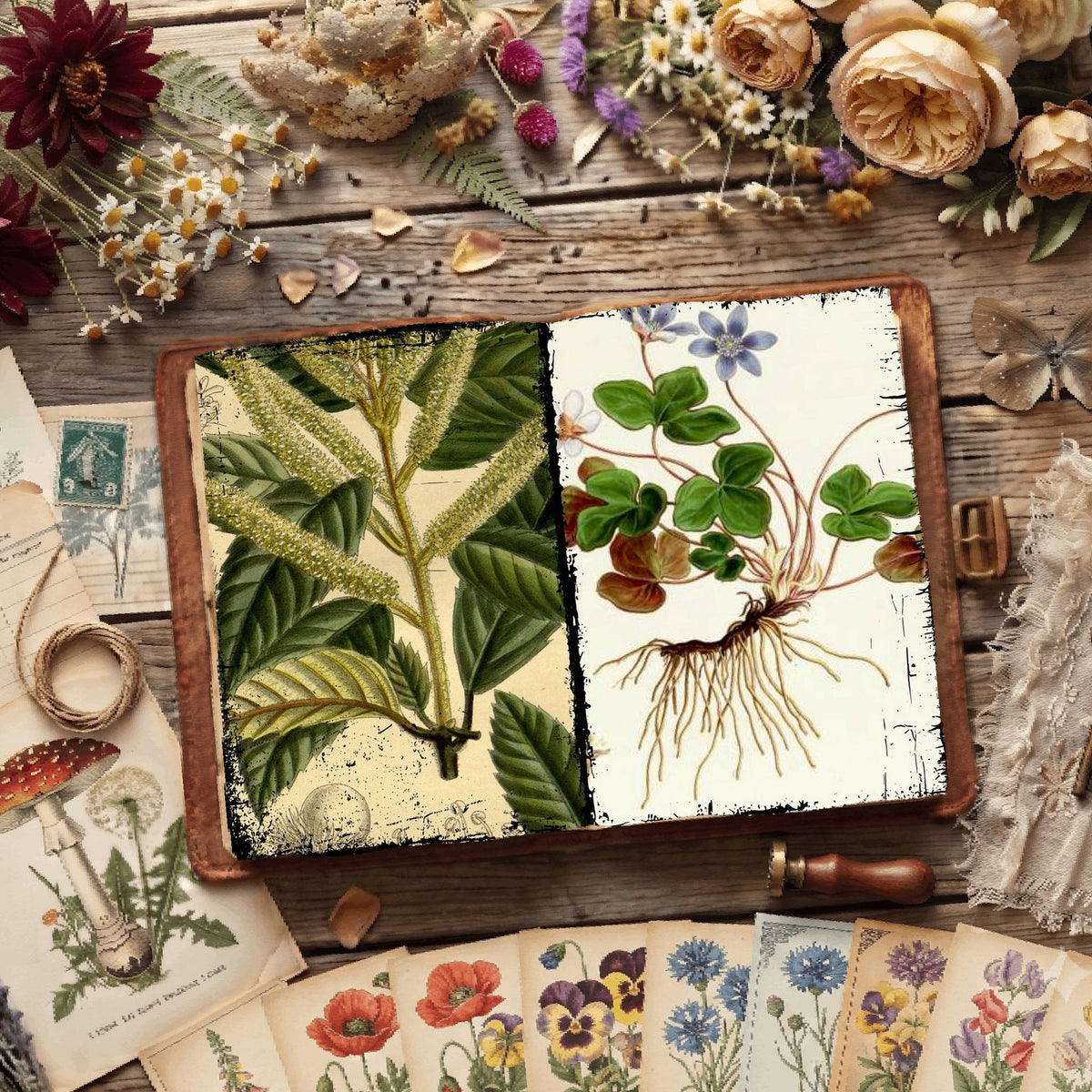 Botanical Illustrations Digital Papers