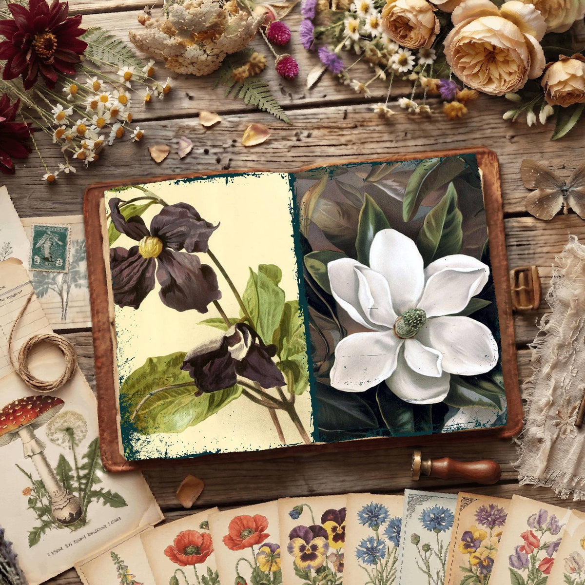 Botanical Illustrations Digital Papers