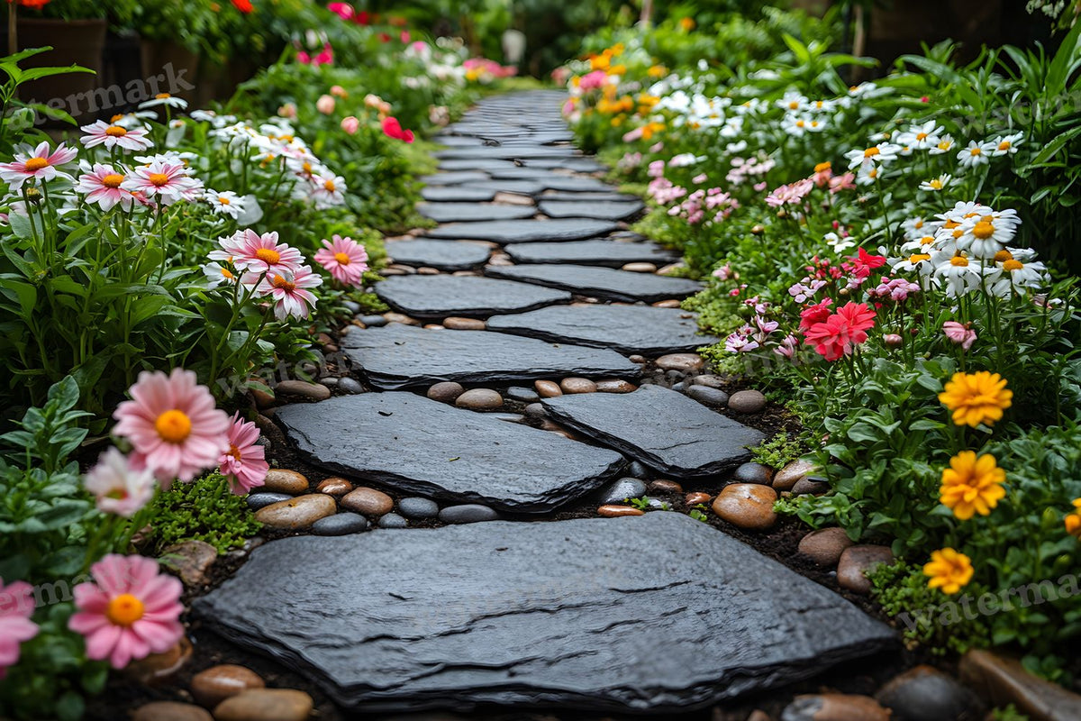 Charming Garden digital photo backdrop for photo editing, preview 54