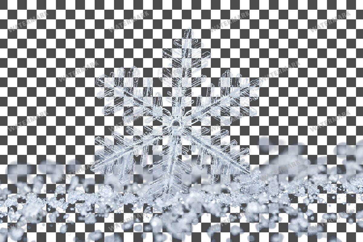 Snowflake Flurry Overlay Swirling Flakes