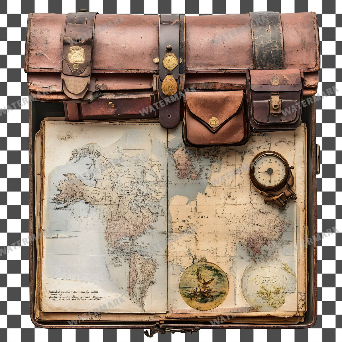 Travel Vintage Style Clipart Pngs