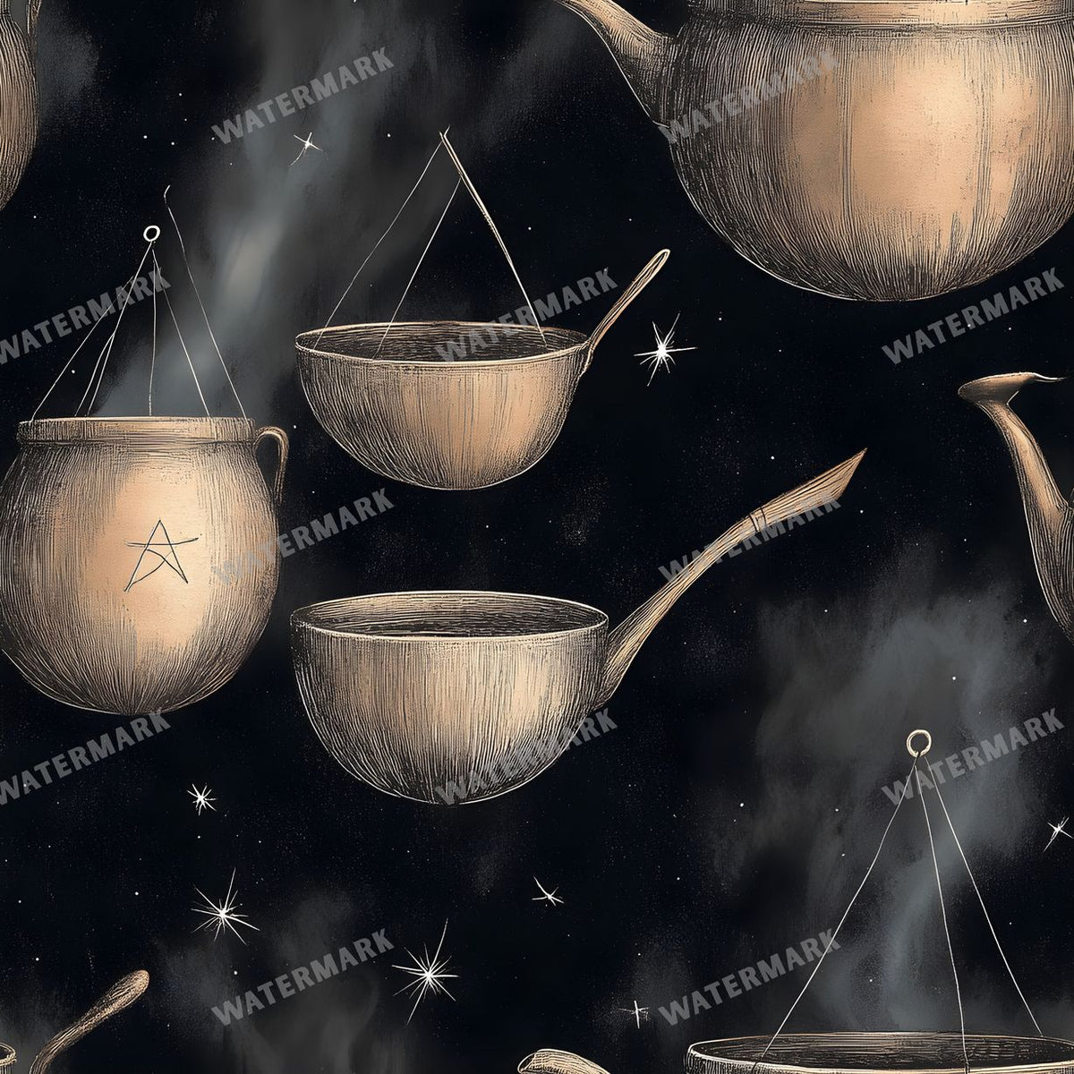 Witchcraft Seamless Pattern