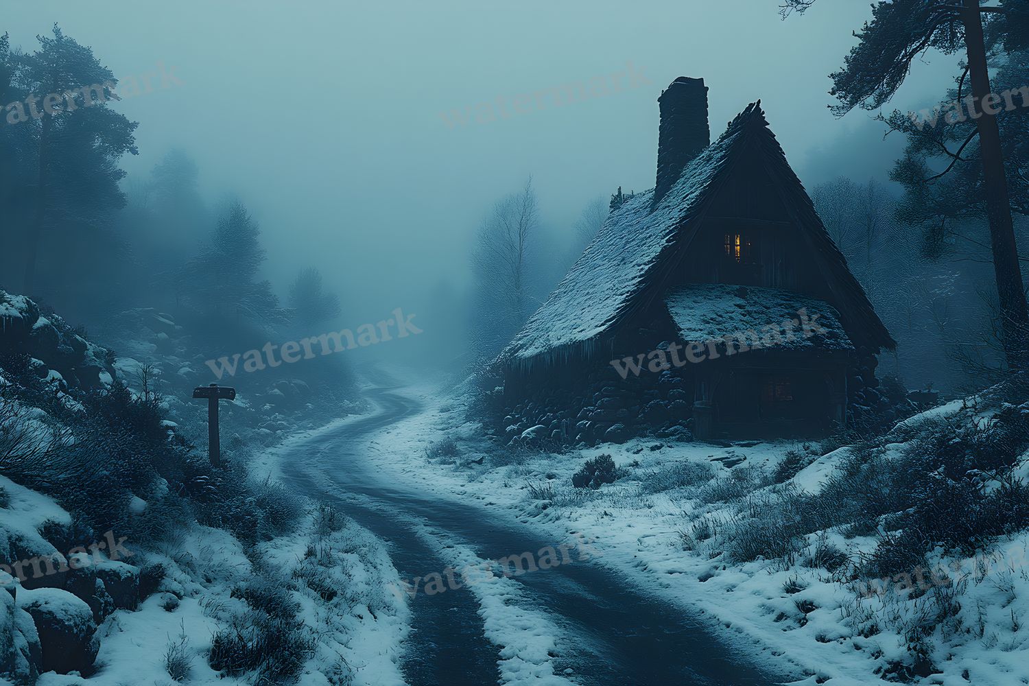 Witchs Hut Backdrop Images