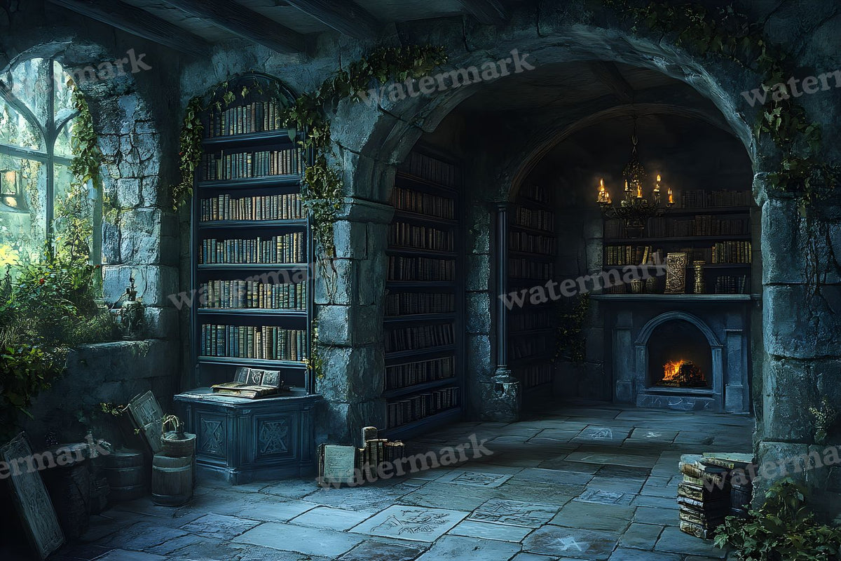 Wizards Library Backdrop Images