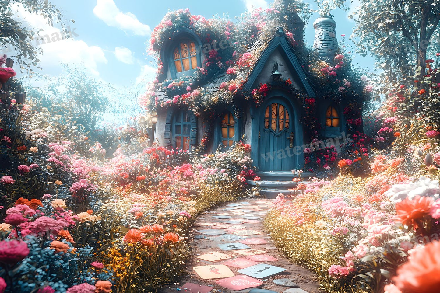 Alices Garden Maze Backdrop Images