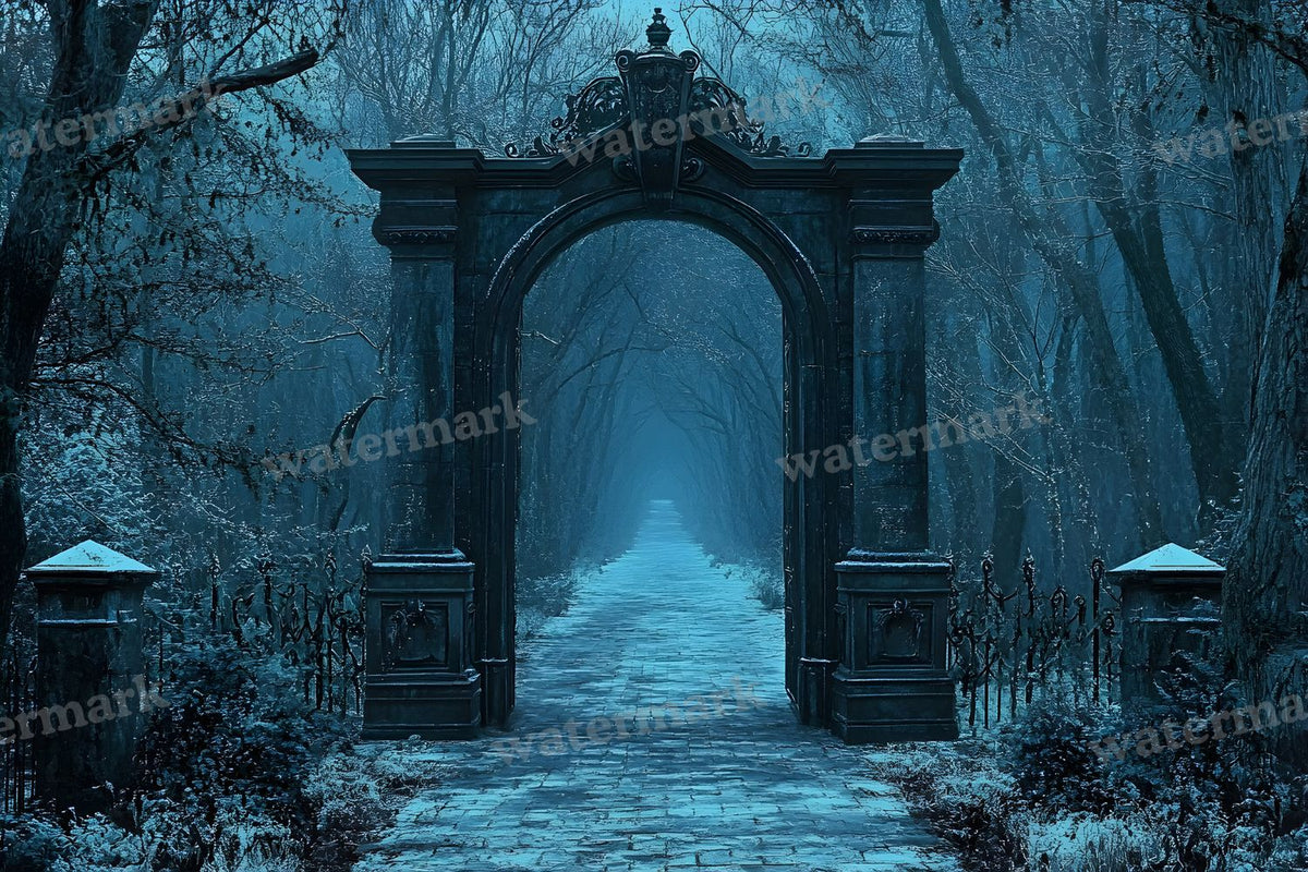 Spooky Forest digital photo backdrop for photo editing, preview 55