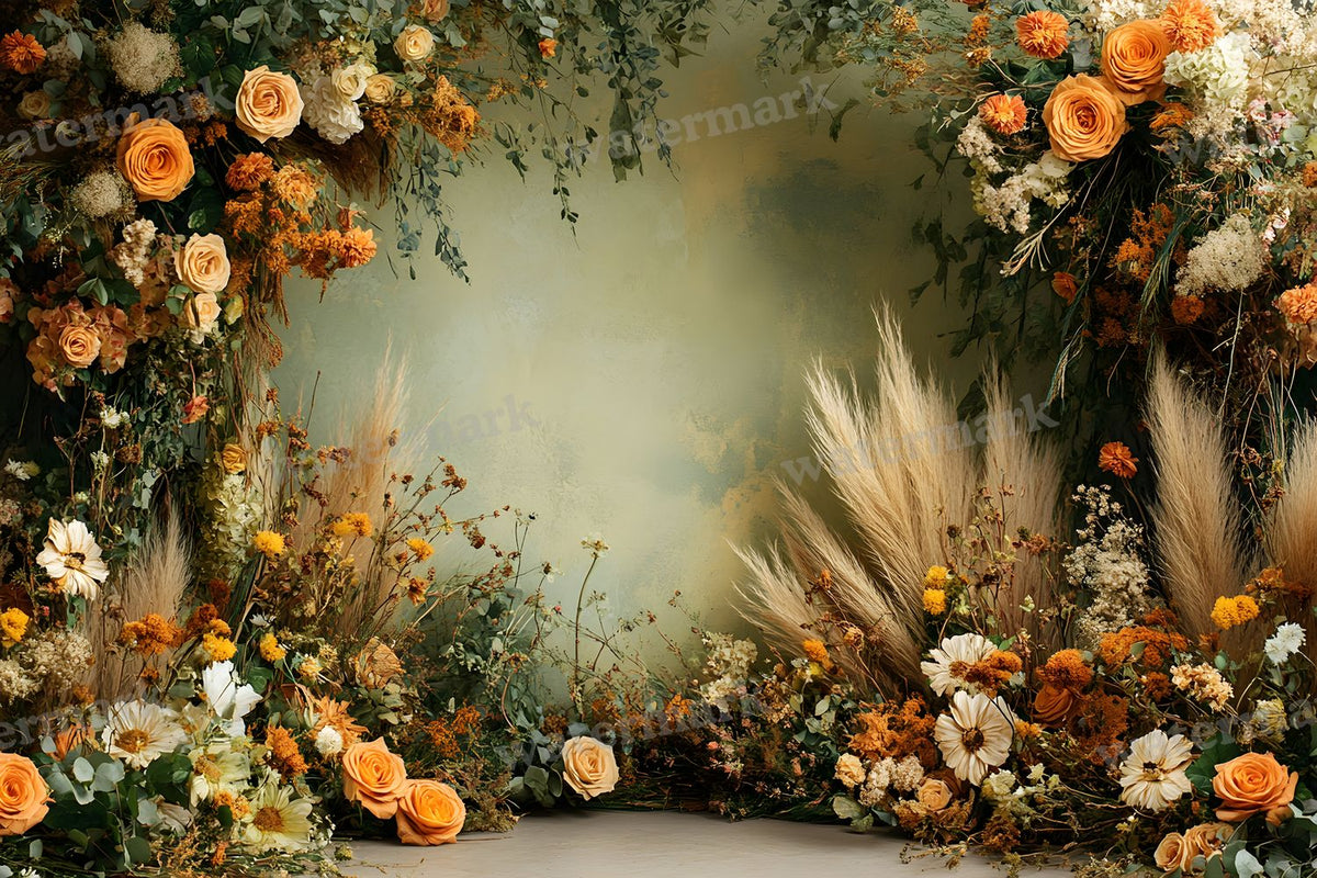 Boho Olive Arch Backdrop Images