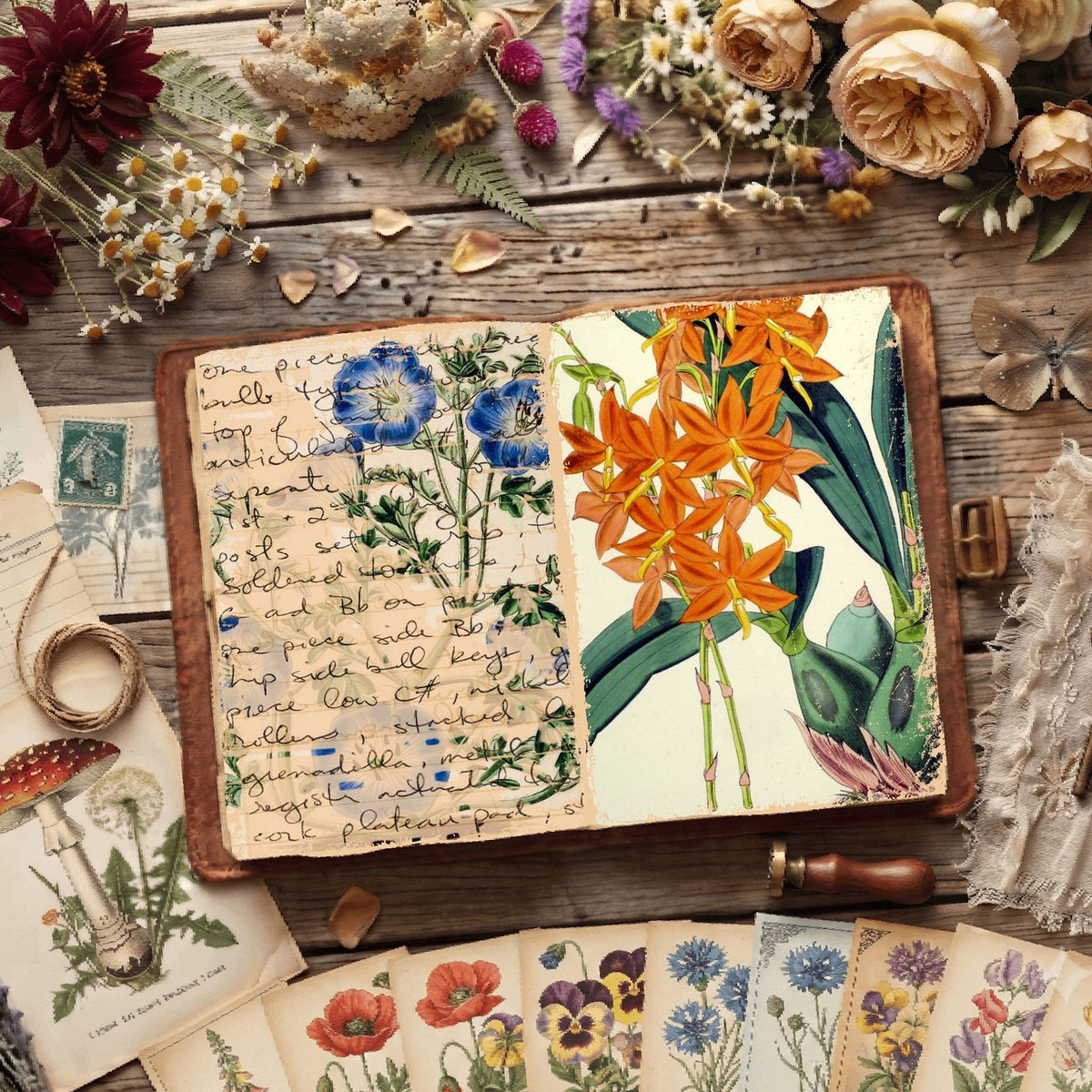 Botanical Illustrations Digital Papers