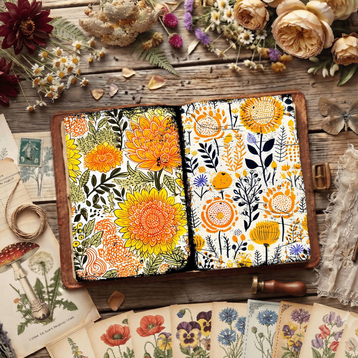 Floral Digital Papers