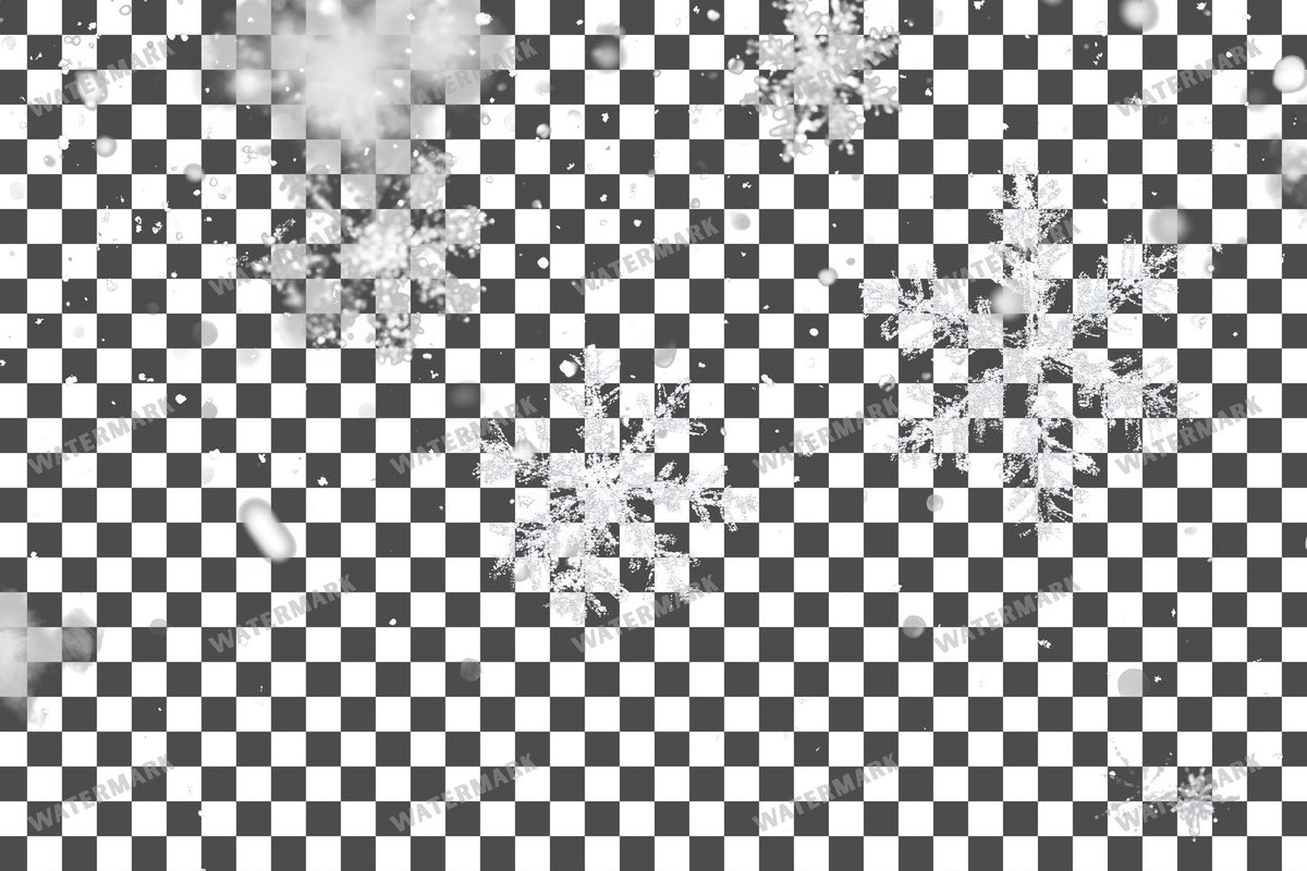 Snowflake Flurry Overlay Swirling Flakes