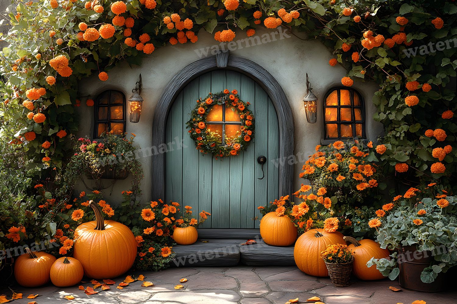 Witchs Hut Backdrop Images