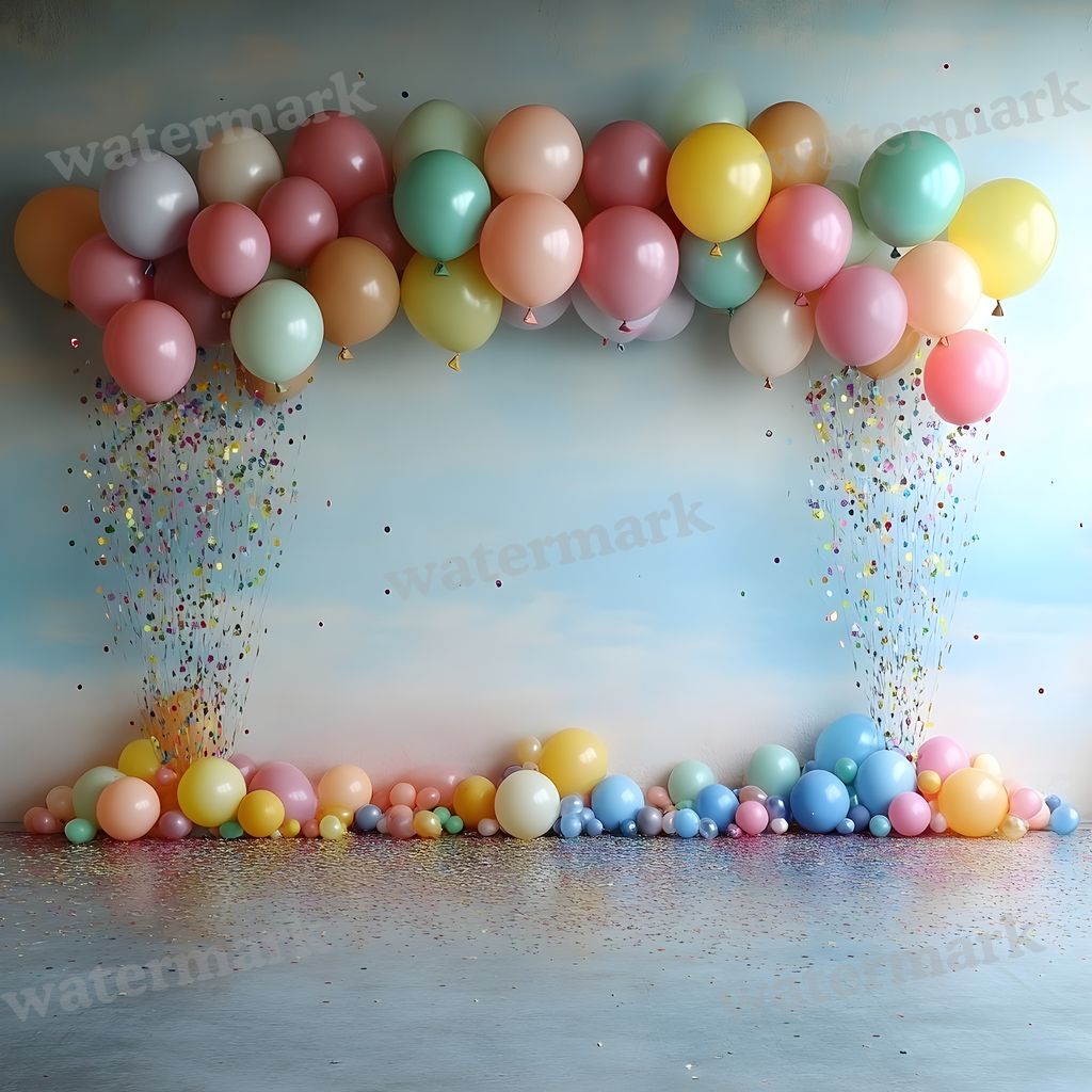 Rainbow Balloon Backdrop Images