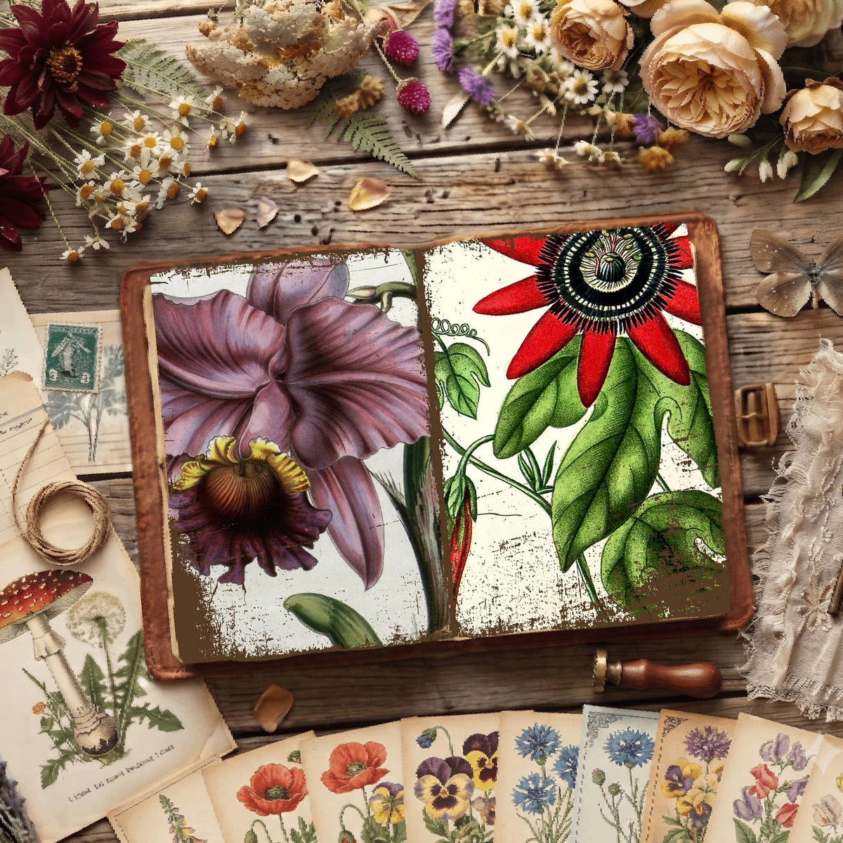 Botanical Illustrations Digital Papers
