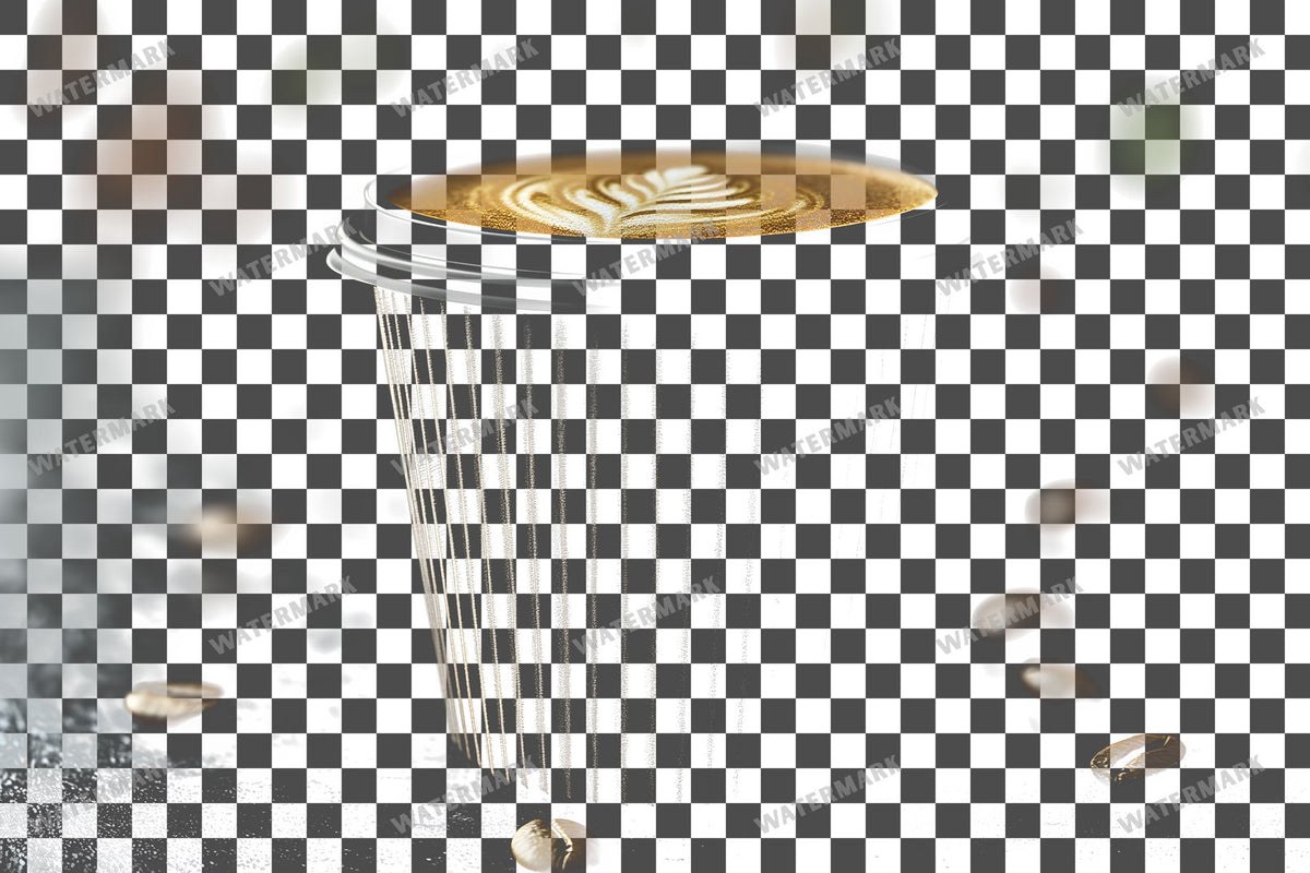 Coffee Cup PNG overlay on a transparent checkered background, preview 57