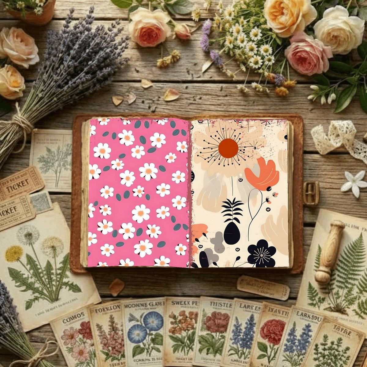Floral Digital Papers
