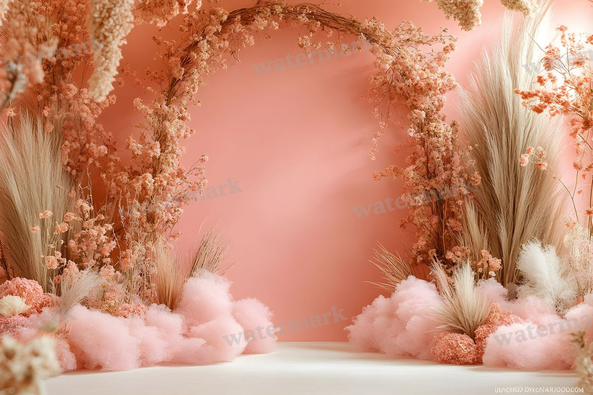 Boho Pink Arch Backdrop Images