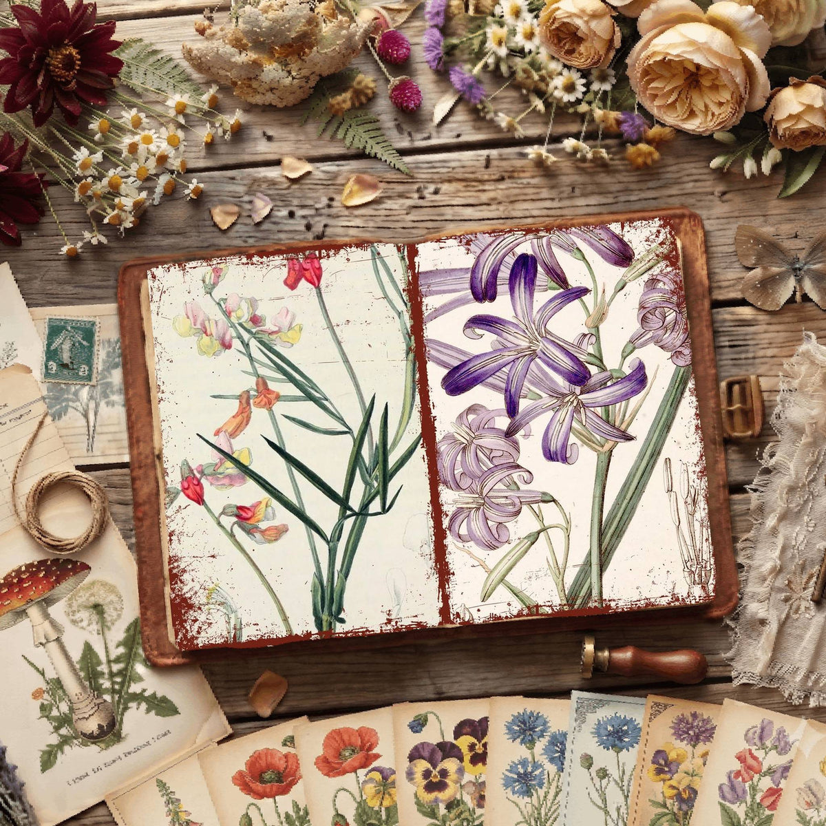 Botanical Illustrations Digital Papers