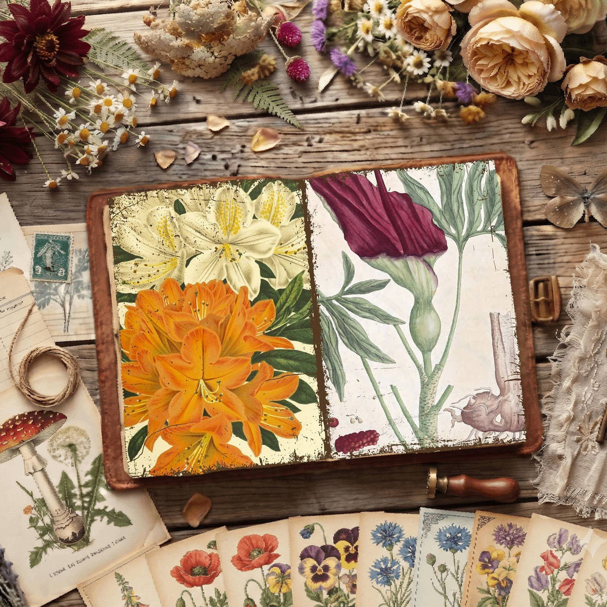 Botanical Illustrations Digital Papers