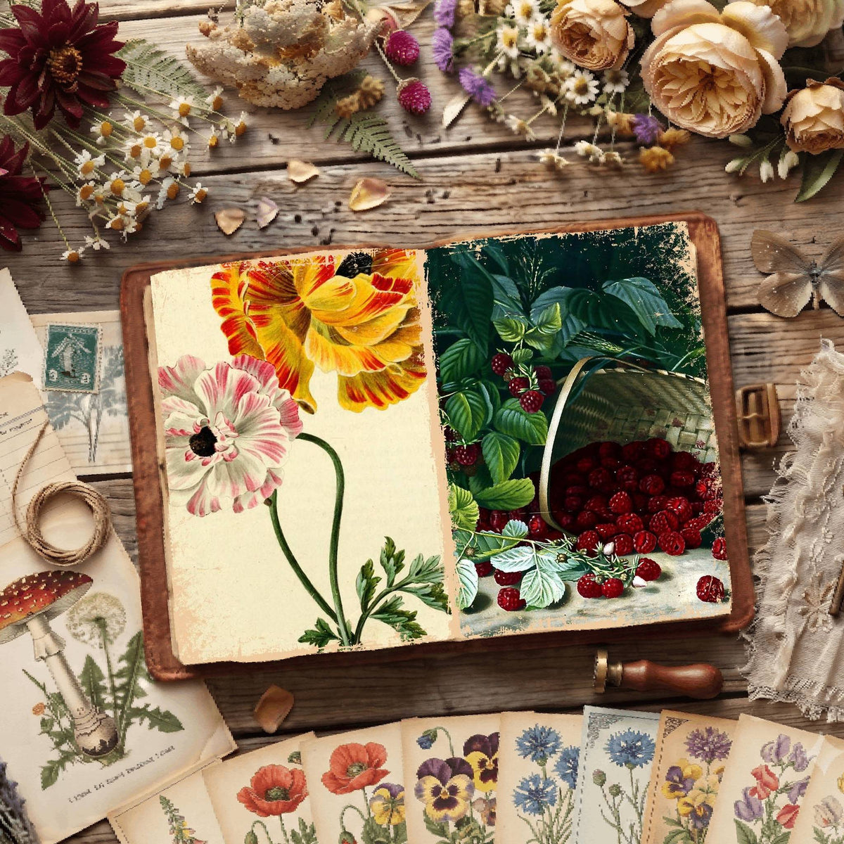 Botanical Illustrations Digital Papers