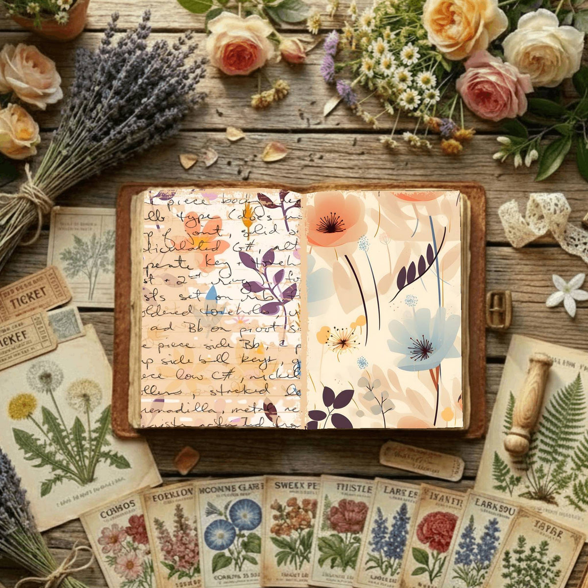 Floral Digital Papers