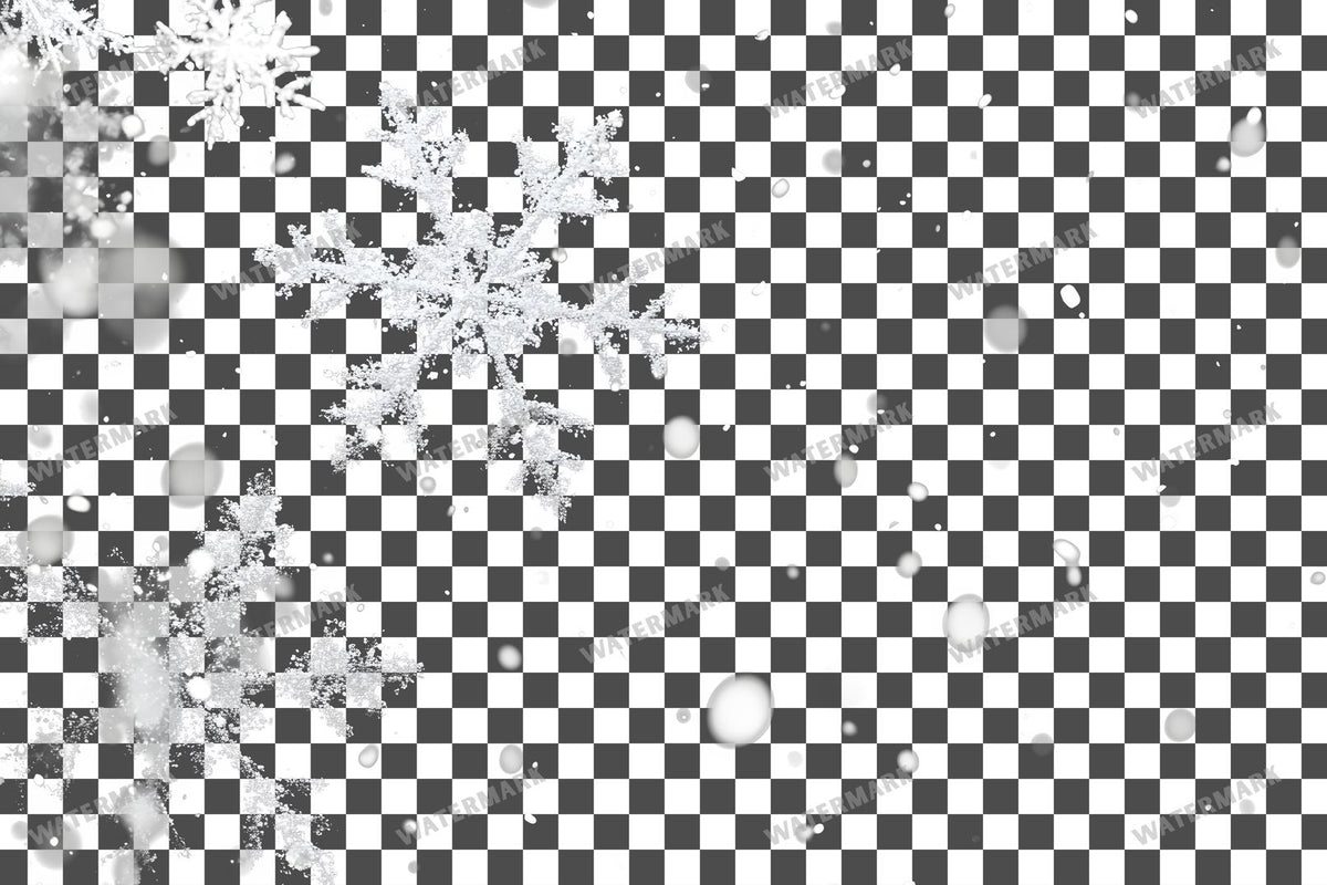 Snowflake Flurry Overlay Swirling Flakes