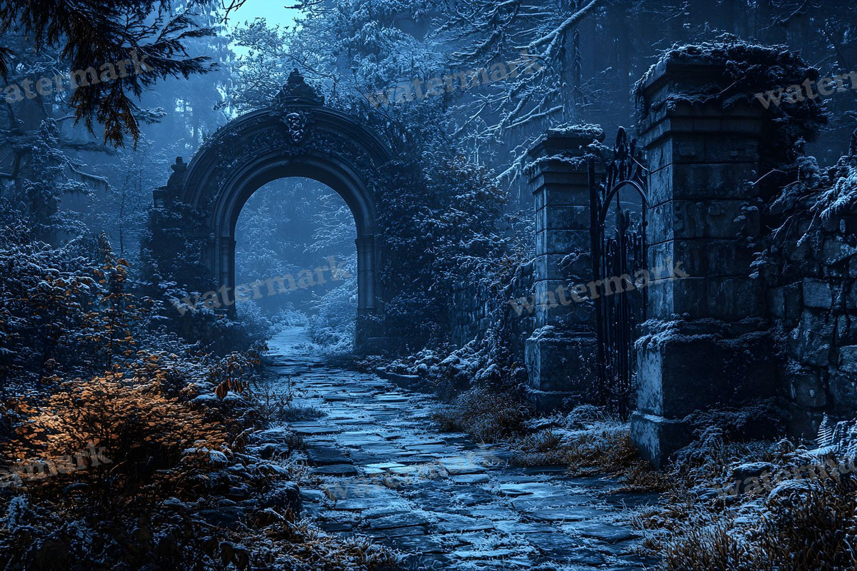 Spooky Forest digital photo backdrop for photo editing, preview 58