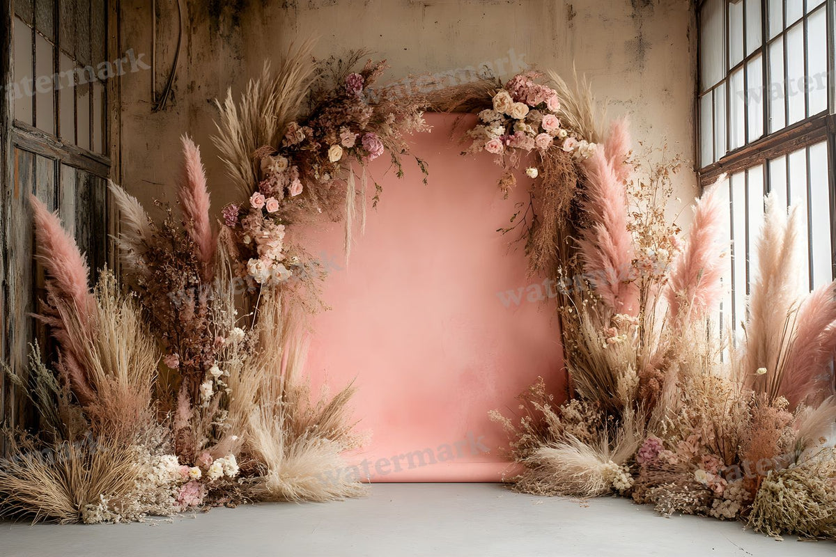 Boho Pink Arch Backdrop Images
