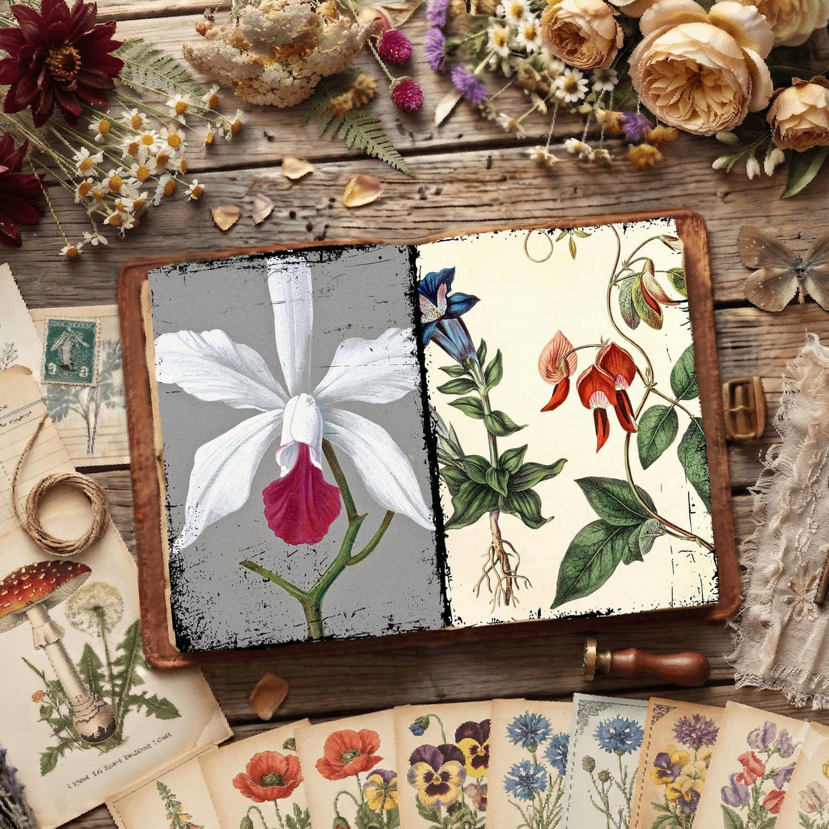 Botanical Illustrations Digital Papers