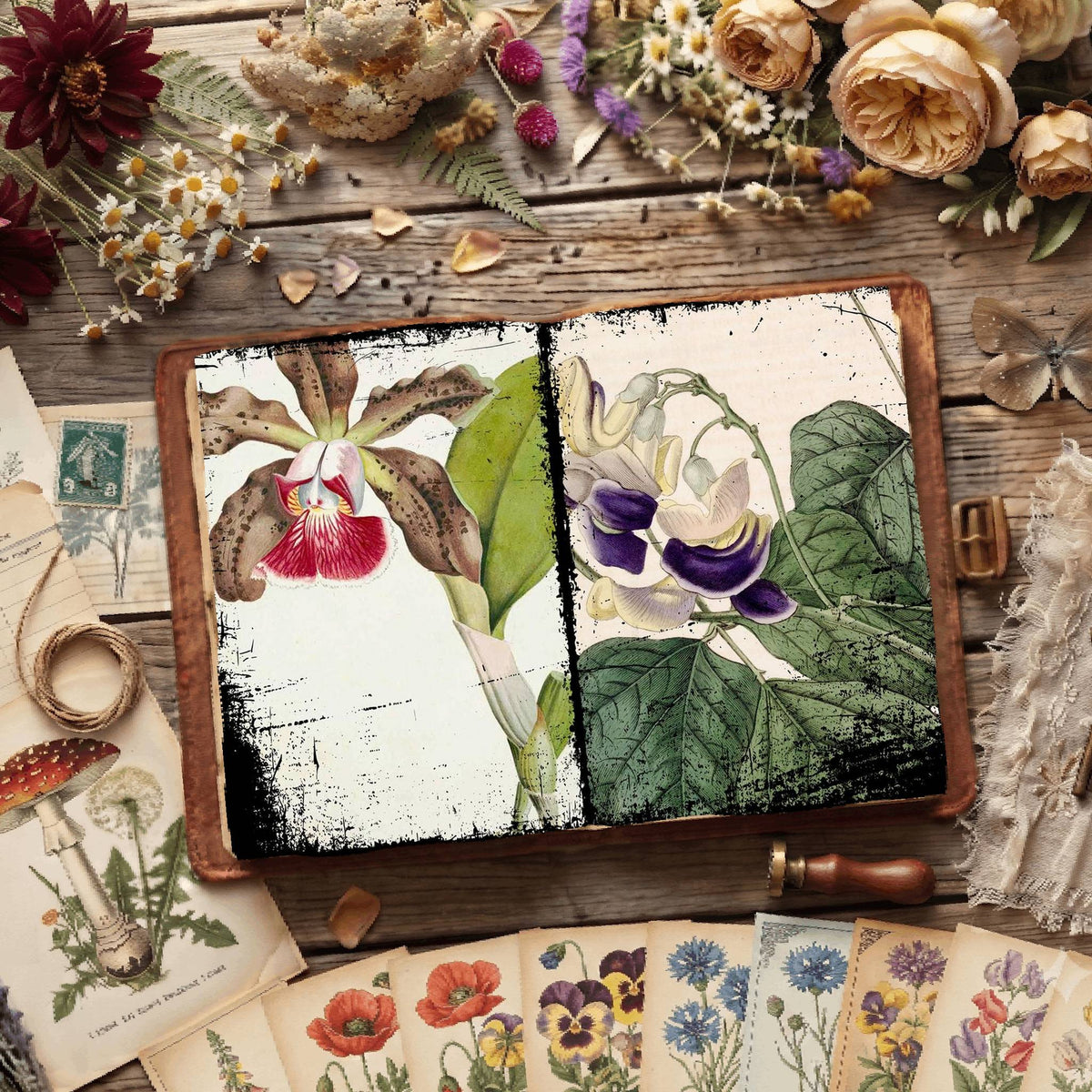Botanical Illustrations Digital Papers