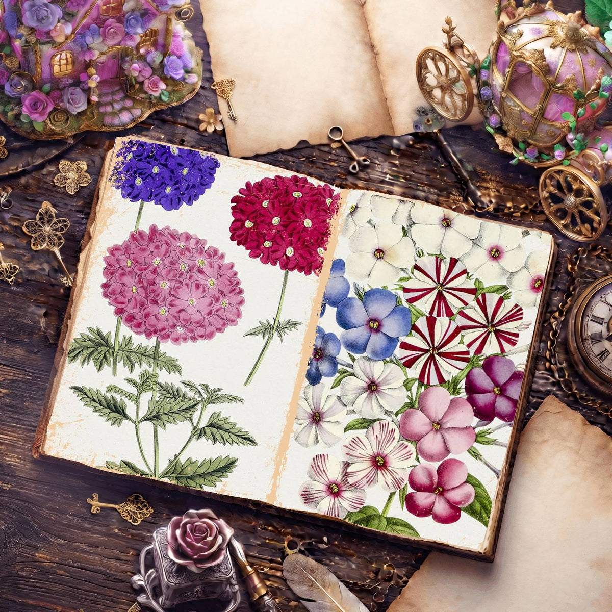 Botanical Illustrations Digital Papers