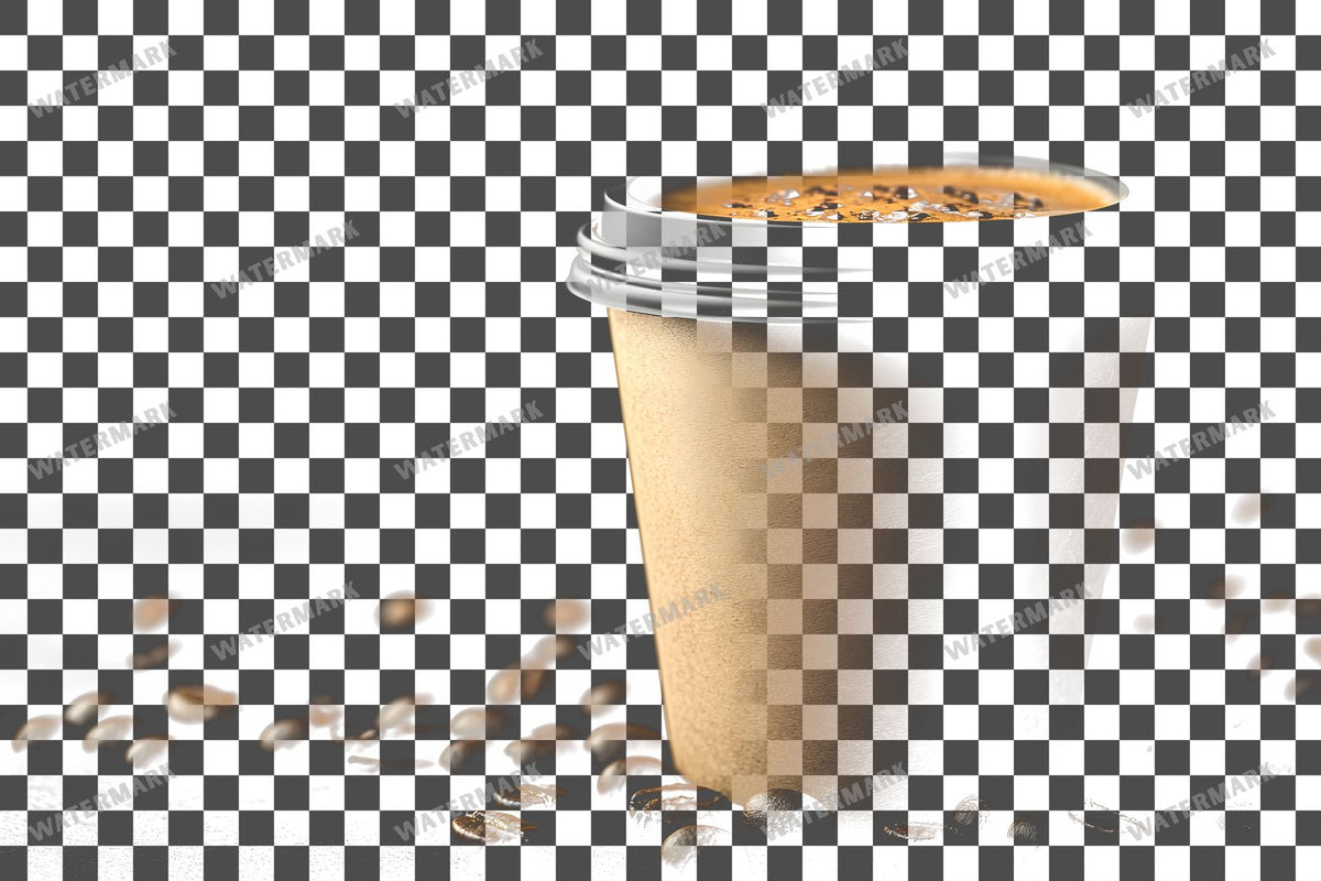 Coffee Cup PNG overlay on a transparent checkered background, preview 59