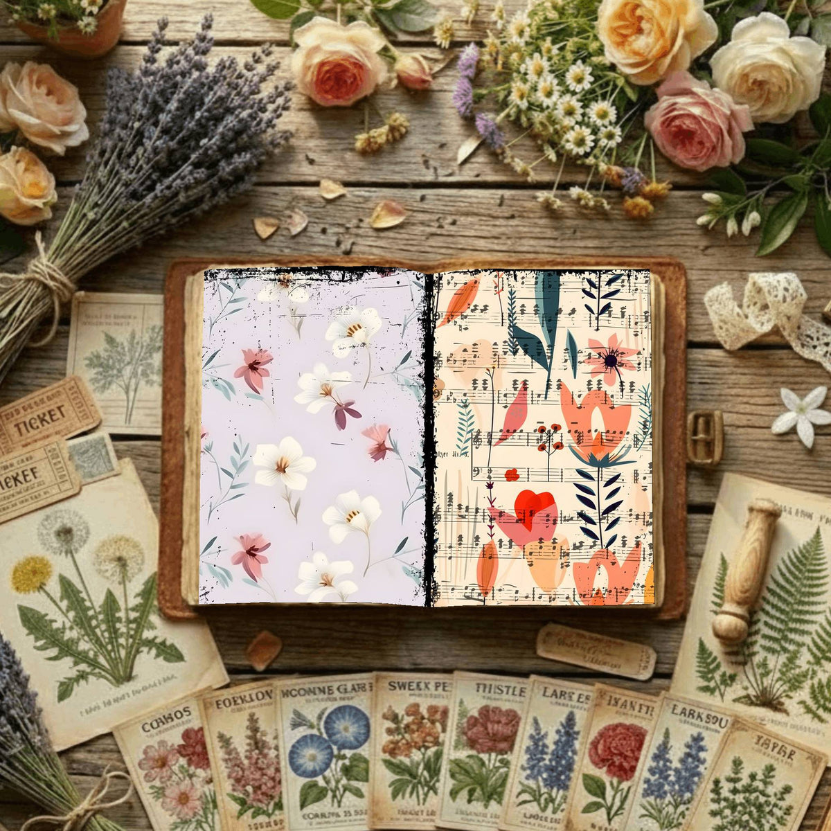 Floral Digital Papers