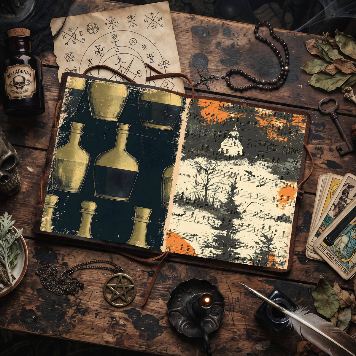 Witch printable junk journal paper, page preview 59