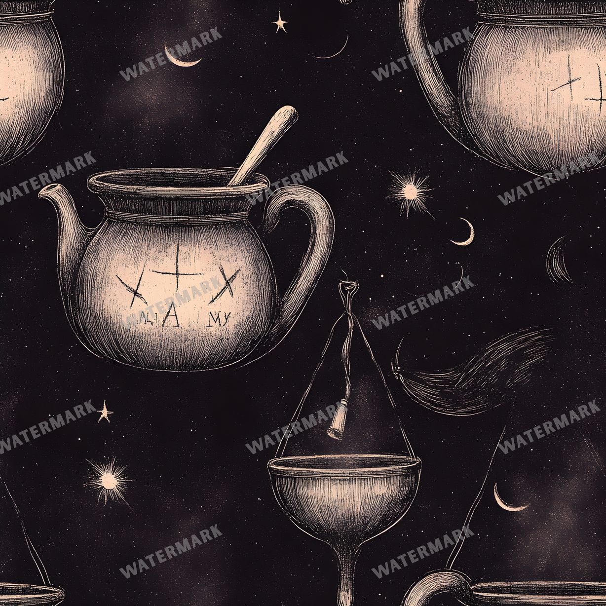 Witchcraft Seamless Pattern
