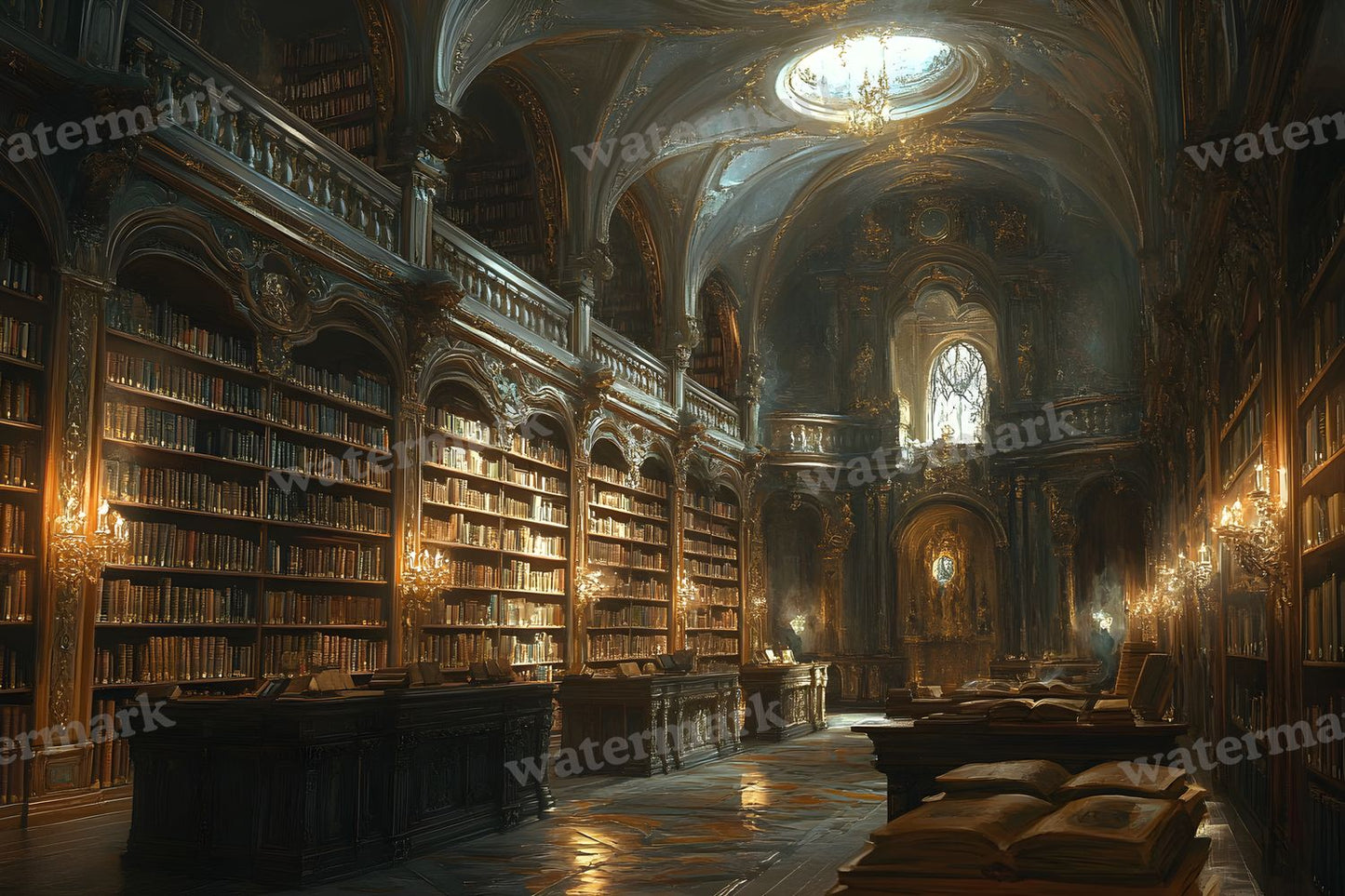 Wizards Library Backdrop Images