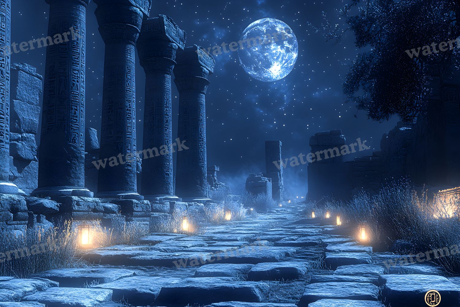 Ancient Egyptian Night Backdrop Images