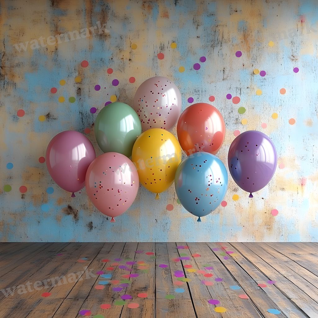 Rainbow Balloon Backdrop Images
