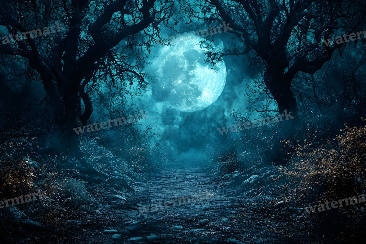 Spooky Forest digital photo backdrop for photo editing, preview 59