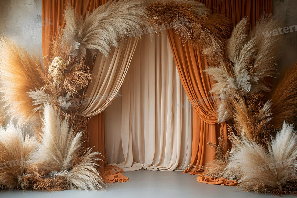 Boho Pampaarch Backdrop Images
