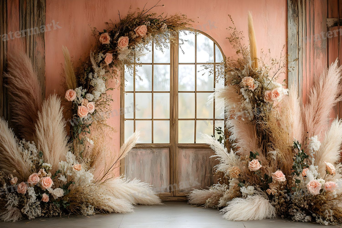 Boho Pink Arch Backdrop Images