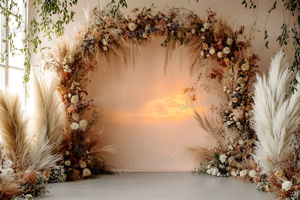 Boho Sunset Arch Backdrop Images