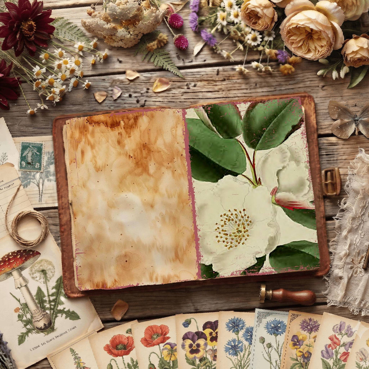 Botanical Illustrations Digital Papers