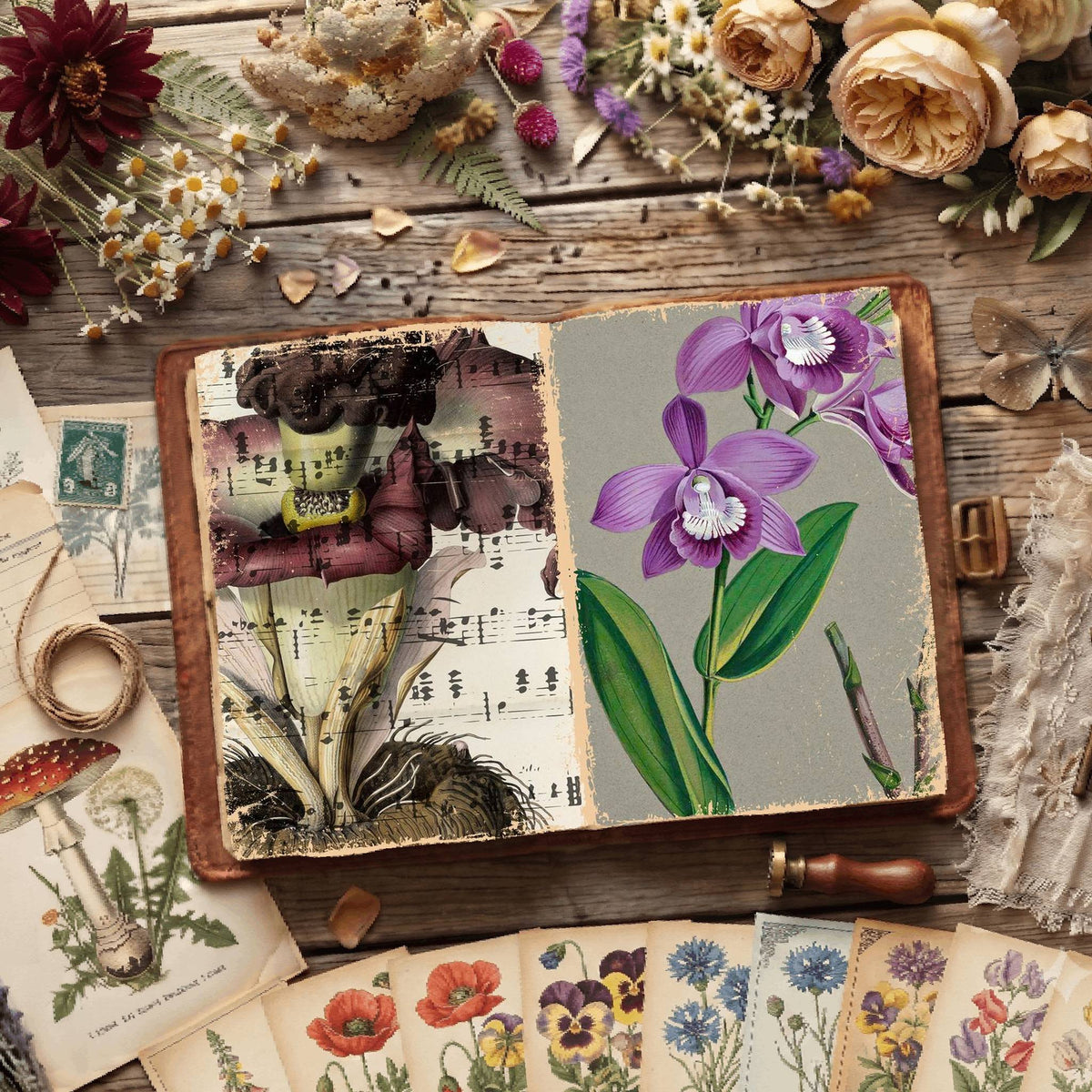 Botanical Illustrations Digital Papers
