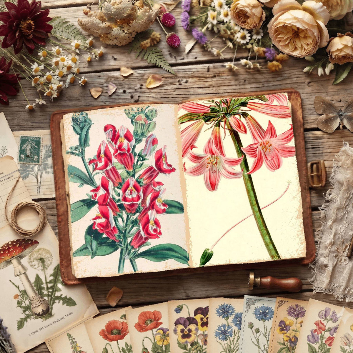 Botanical Illustrations Digital Papers