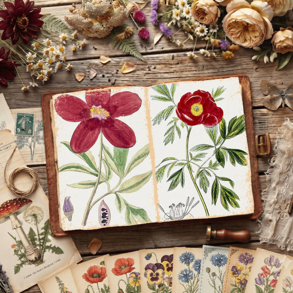 Botanical Illustrations Digital Papers